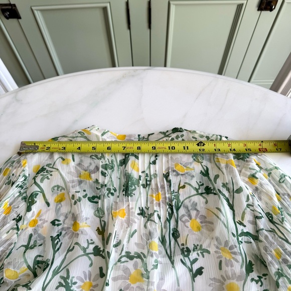 Veronica Beard Walker Pintucked Silk Blouse Sz 2 - Picture 8 of 11